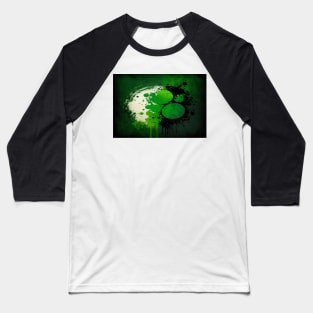 St Patricks Day Artwork - Green abstract artwork Baseball T-Shirt